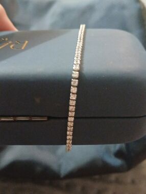 Cubic Zirconia Tennis Bracelet - Silver